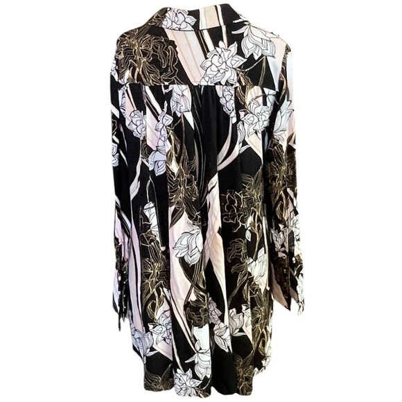 Anthropologie Free People Long Sleeve Floral Tunic Top - Picture 3 of 7